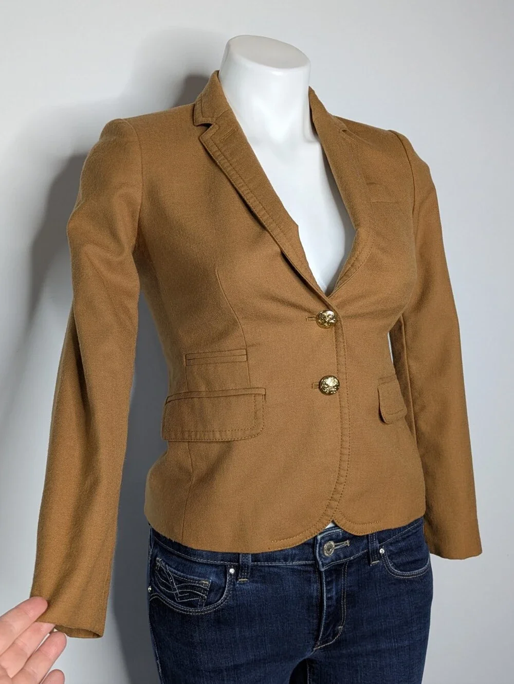J Crew Schoolboy Brown Wool Professional Blazer 00P